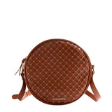 Gioseppo – Wascott 78267-P-Cuero – Bolso marrón redondo con exterior trenzado