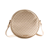 Gioseppo – Wascott 78267-P-Platino – Bolso platino redondo con exterior trenzado