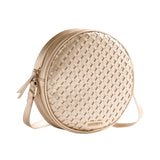 Gioseppo – Wascott 78267-P-Platino – Bolso platino redondo con exterior trenzado