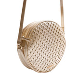 Gioseppo – Wascott 78267-P-Platino – Bolso platino redondo con exterior trenzado