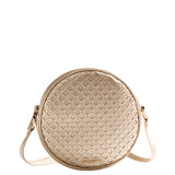 Gioseppo – Wascott 78267-P-Platino – Bolso platino redondo con exterior trenzado