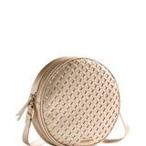 Gioseppo – Wascott 78267-P-Platino – Bolso platino redondo con exterior trenzado