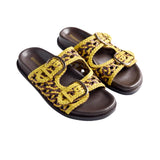 Gioseppo – Kongwa 79223-P-Amarillo – Sandalias planas amarillas de piel con hebillas metálicas - Mujer
