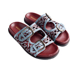 Gioseppo – Kongwa 79223-P-Azul – Sandalias planas azules de piel con hebillas metálicas - Mujer