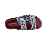 Gioseppo – Kongwa 79223-P-Azul – Sandalias planas azules de piel con hebillas metálicas - Mujer