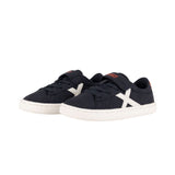 Munich – Mini Open VCO 03 8844003 – Sneakers azules con detalles en naranja y cierre de velcro – Unisex niños