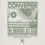 Converse – Static Background 9CH444-W2Y – Camiseta de manga corta de corte regular – Unisex niños