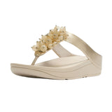 FitFlop – Fino A2D-675 – Sandalias de piel color platino con entresuela Microwobbleboard™ - Mujer