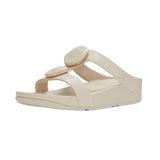 FitFlop – Fino A2K-A99 – Sandalias beige de piel con entresuela Microwobbleboard™ - Mujer
