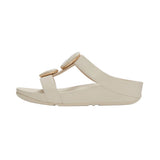 FitFlop – Fino A2K-A99 – Sandalias beige de piel con entresuela Microwobbleboard™ - Mujer