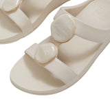 FitFlop – Fino A2K-A99 – Sandalias beige de piel con entresuela Microwobbleboard™ - Mujer