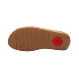 FitFlop – Lulu Lux A4R-923 – Sandalias cruzadas marrones de ante con tejido gráfico - Mujer