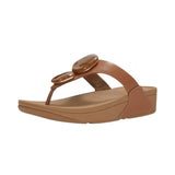 FitFlop – Lulu A4T-C15 – Sandalias de piel marrones de tira con mediasuela Microwobbleboard™ - Mujer