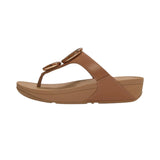 FitFlop – Lulu A4T-C15 – Sandalias de piel marrones de tira con mediasuela Microwobbleboard™ - Mujer