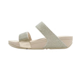 FitFlop – Lulu A4Y-675 – Sandalias platino de tiras con brillo - Mujer