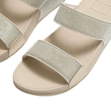 FitFlop – Lulu A4Y-675 – Sandalias platino de tiras con brillo - Mujer