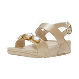 FitFlop – Lulu A5C-675 – Sandalias ultra-joya color platino de piel con tira trasera ajustable - Mujer