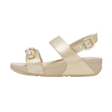 FitFlop – Lulu A5C-675 – Sandalias ultra-joya color platino de piel con tira trasera ajustable - Mujer