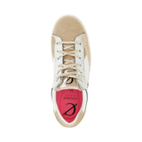 Cafè Noir - C1DA1031_W088 – Zapatillas deportivas en piel y ante con inserciones de efecto metalizado – Mujer