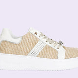 C1DE9010_M008-Sneakers de rafia con pedrería Café Noir de mujer