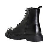 Cafè Noir - C1FA9023_N001 – Botines con cordones y tachuelas estampadas - Mujer