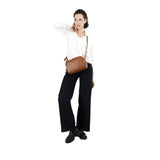 CafèNoir - C3BJ0702_M007 – Bolso marrón de hombro con bolsillo exterior