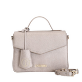CafèNoir - C3MA0703_M011 – Bolso tipo maletín con acabado saffiano con solapa y maxi charm