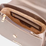 CafèNoir - C3MA0703_M011 – Bolso tipo maletín con acabado saffiano con solapa y maxi charm
