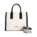 Bolso blanco y negro CafèNoir con correa ajustable | Konestilochic