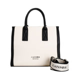 Bolso blanco y negro CafèNoir con correa ajustable | Konestilochic