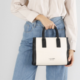 CafèNoir - C3YD0803_N001 - Bolso de lona con perfiles negros