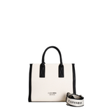 CafèNoir - C3YD0803_N001 - Bolso de lona con perfiles negros