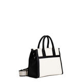 CafèNoir - C3YD0803_N001 - Bolso de lona con perfiles negros