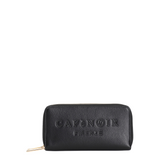 CafèNoir - C4AG0504_N001 - Cartera negra con logo en relieve y cremallera