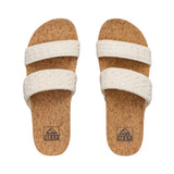 Reef – Cushion Vista CJ8611 – Sandalias beige de rafia con plataforma y plantilla de corcho - Mujer