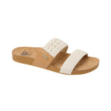 Reef – Cushion Vista Vintage CJ8647 – Sandalias blancas de tiras tejidas con plantilla con amortiguación - Mujer