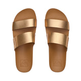 Reef – Cushion Vista Sunset CJ9014 – Sandalias color bronce de cuero vegano con plantilla con amortiguación - Mujer