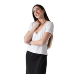 Camiseta blanca mujer System Action sostenible Konestilochic