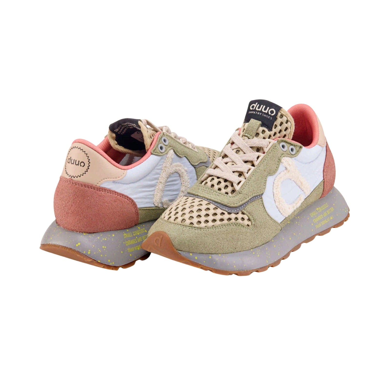 Zapatillas Duuo verde oliva y teja para mujer – Slow 27 Konestilochic