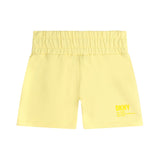 D60067_512-Pantalón corto amarillo de felpa DKNY para niña