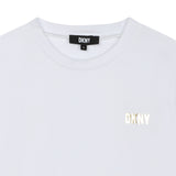 DKNY - D60109_10P - Vestido blanco y dorado - Niña