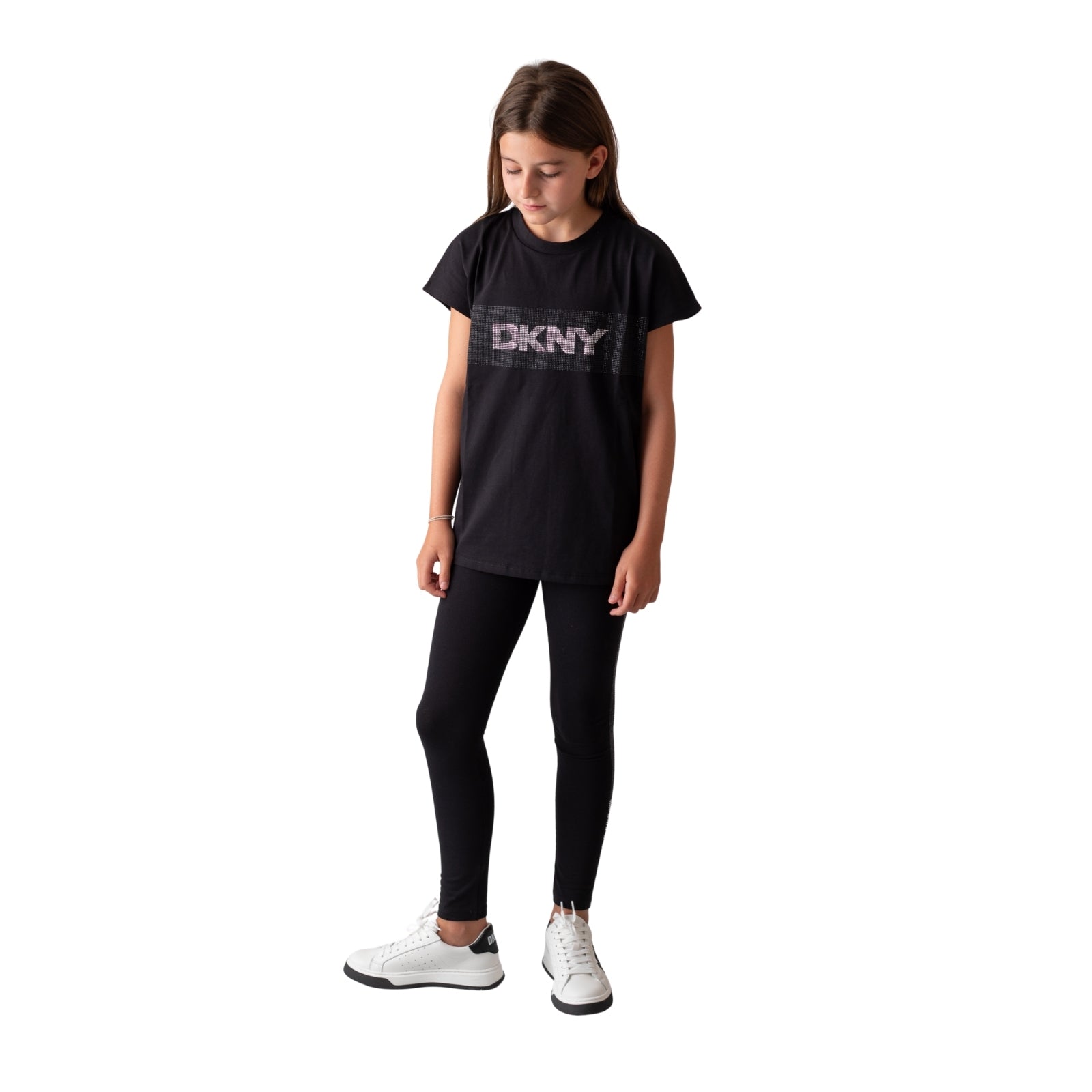 Leggings algodón ecológico negro niña DKNY | Konestilochic