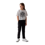 Pantalón jogger negro niña cintura ajustable | Konestilochic
