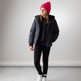 DKNY - D60233_09B – Anorak acolchado reversible con capucha - Niña