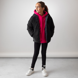 DKNY - D60233_09B – Anorak acolchado reversible con capucha - Niña