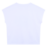 DKNY - D62023_016 – Camiseta de manga corta de algodón- Niña