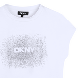 DKNY - D62023_016 – Camiseta de manga corta de algodón- Niña