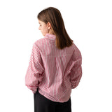 DKNY - D62071_N79 – Camisa de rayas 100% algodón- Niña