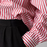 DKNY - D62071_N79 – Camisa de rayas 100% algodón- Niña