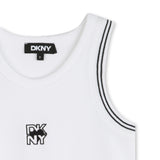 DKNY - D62263_10P - Camiseta de canalé con bordado - Niña